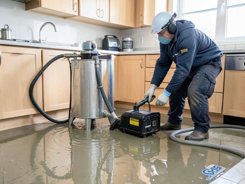 Cleaning up after a kitchen flood in your fox chap