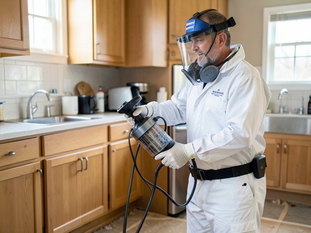 Dealing with mold growth under the vinyl flooring